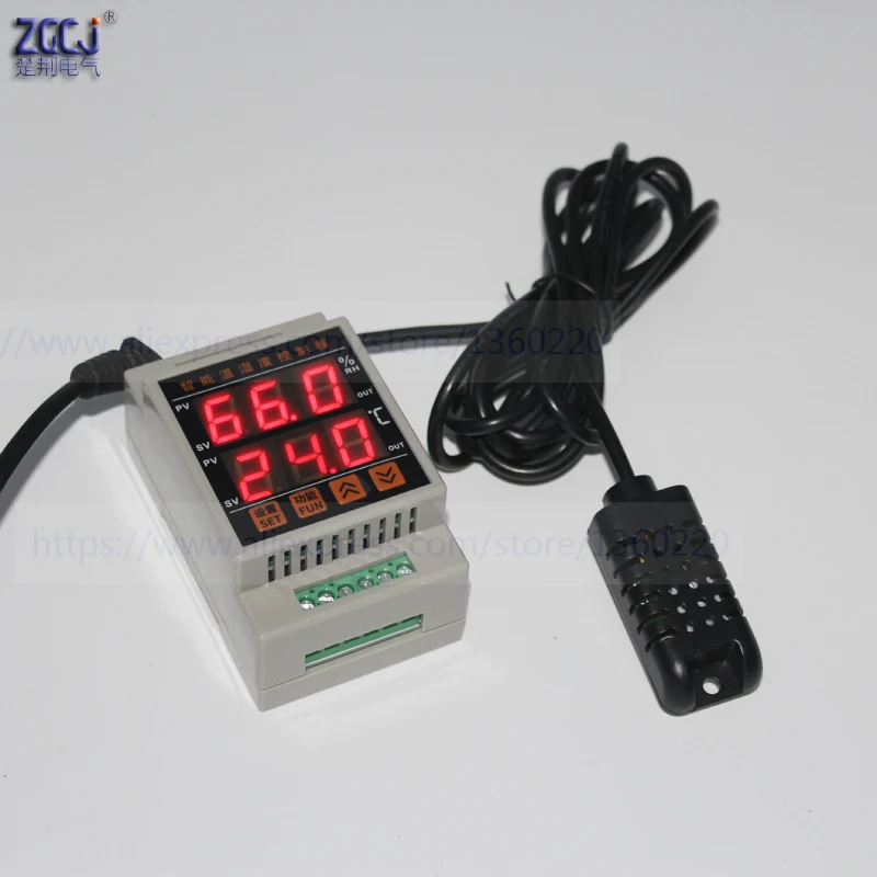 CJ-DTH -40~85'C 0.0~99.9%RH Din temperature and humidity controller 35mm din digital thermostat and Hygrometer with sensor
CJ-DTH -40~85'C 0.0~99.9%RH Din temperature and humidity controller 35mm din digital thermostat and Hygrometer with sensor