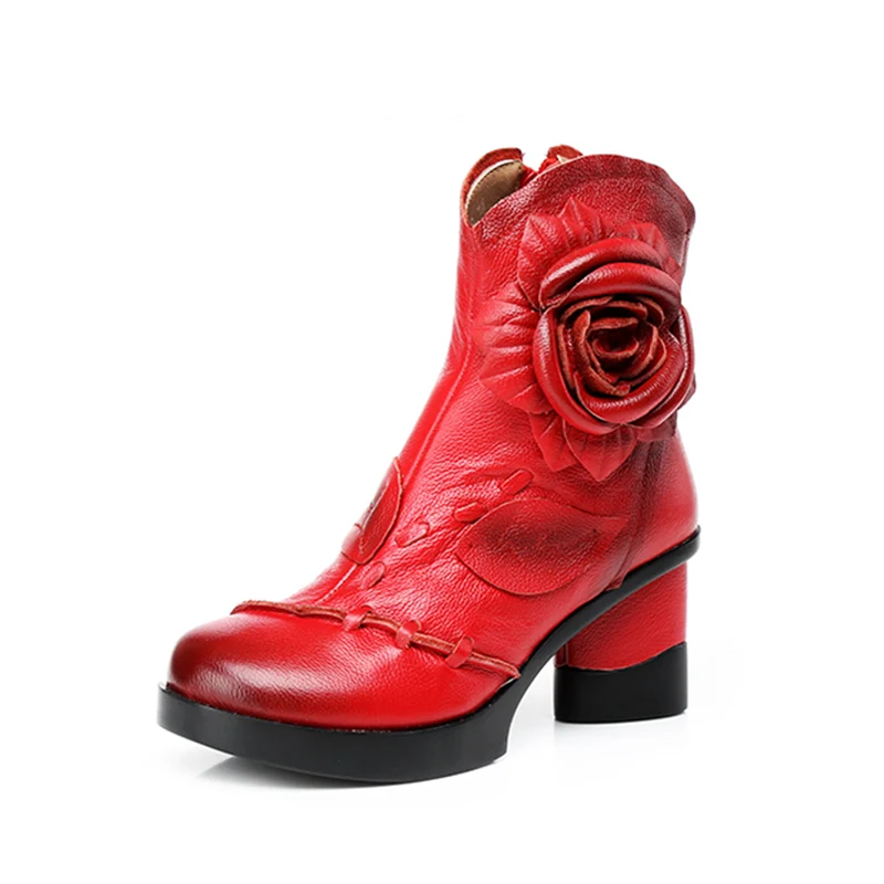 Women's Ankle Boots Genuine Leather Warm Winter Boot 2023 Autumn High Heels Woman Winter Boots Vintage Flower Ladies Shoes Boot
Women's Ankle Boots Genuine Leather Warm Winter Boot 2023 Autumn High Heels Woman Winter Boots Vintage Flower Ladies Shoes Boot