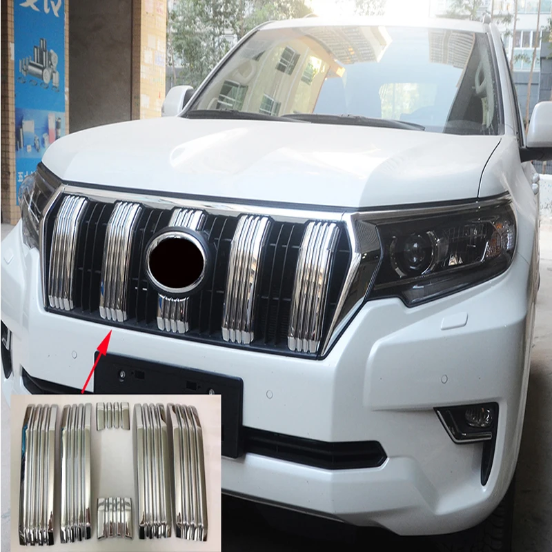 2017 2018 NEW! ABS Chrome Front Center Grille Grill Cover Trim 6PCS For Toyota Prado FJ150 LC150 2018 Car styling
2017 2018 NEW! ABS Chrome Front Center Grille Grill Cover Trim 6PCS For Toyota Prado FJ150 LC150 2018 Car styling