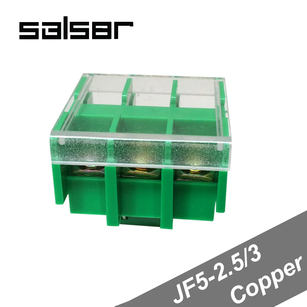 (10PCS) JF5-2.5/3 Copper Terminal blocks 25A/3P Universal DIN Rail Mounted Wire Dual Row connection 0.5-2.5mm2
(10PCS) JF5-2.5/3 Copper Terminal blocks 25A/3P Universal DIN Rail Mounted Wire Dual Row connection 0.5-2.5mm2