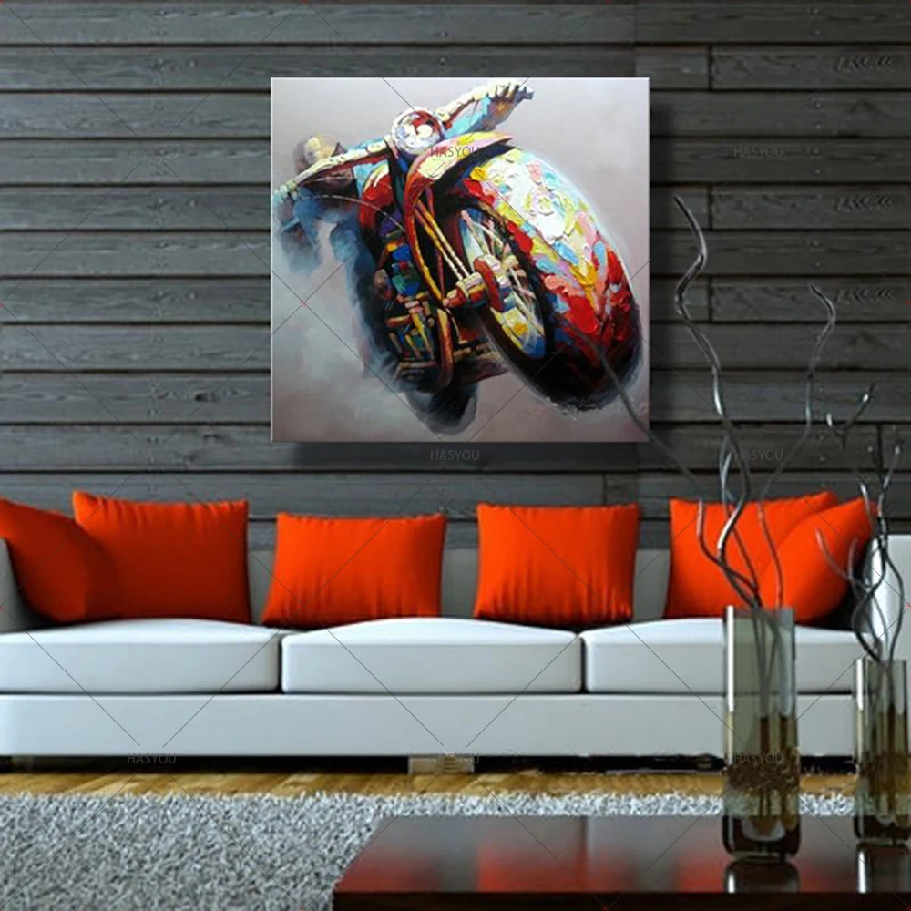 MOTORCYCLE picture Oil Painting hand painted On Canvas Home Decoration Wall for living room or bedroom
MOTORCYCLE picture Oil Painting hand painted On Canvas Home Decoration Wall for living room or bedroom