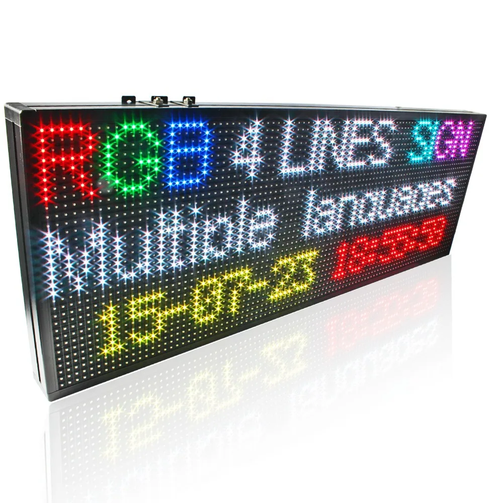 136*72cm P10 Led Display Board Outdoor High Brightness 7 Colors LAN Input SMD Waterproof Programmable Led Sign
136*72cm P10 Led Display Board Outdoor High Brightness 7 Colors LAN Input SMD Waterproof Programmable Led Sign