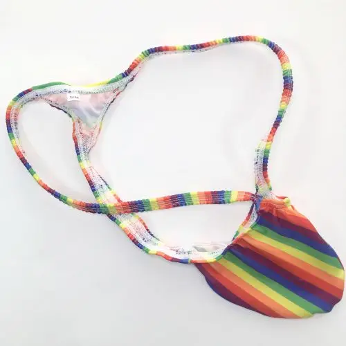 Mens sexy Thong Bulge Pouch T-back Grape Smugglers Rainbow Stripes prints stretchy swim fabric G4034
Mens sexy Thong Bulge Pouch T-back Grape Smugglers Rainbow Stripes prints stretchy swim fabric G4034