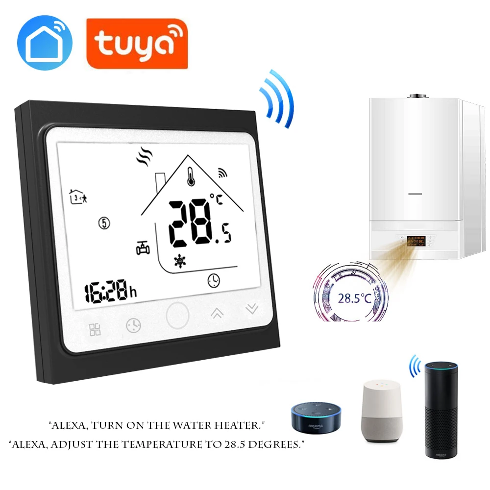 Smart Home WiFi Thermostat for Water Electric Warm Floor Heating Water Gas Boilers, Works with ALEXA and Google, TUYA LIFE App
Smart Home WiFi Thermostat for Water Electric Warm Floor Heating Water Gas Boilers, Works with ALEXA and Google, TUYA LIFE App