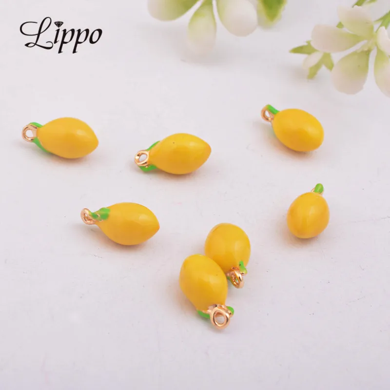 10pcs High Quality Enamelled Lemon Charm Gold Color Fruit Charms 3D handmade Craft Jewelry Making Ornament Decoration
10pcs High Quality Enamelled Lemon Charm Gold Color Fruit Charms 3D handmade Craft Jewelry Making Ornament Decoration