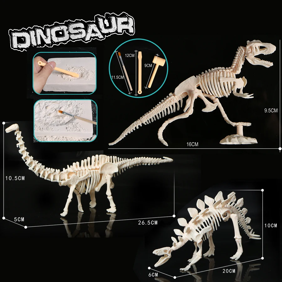 dig and discover dinosaur Skeleton excavation kit.extract the bones from the clay block with the digging tools Creative Toys 
dig and discover dinosaur Skeleton excavation kit.extract the bones from the clay block with the digging tools Creative Toys