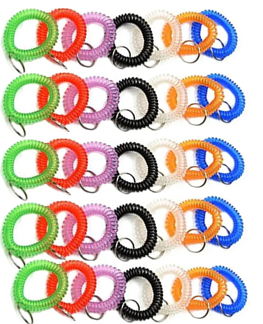 Pack of 35 Stretchable Plastic Bracelet Wrist Coil Wrist band Key Ring Chain Holder Tag (7 COLORS MIXED)
Pack of 35 Stretchable Plastic Bracelet Wrist Coil Wrist band Key Ring Chain Holder Tag (7 COLORS MIXED)
