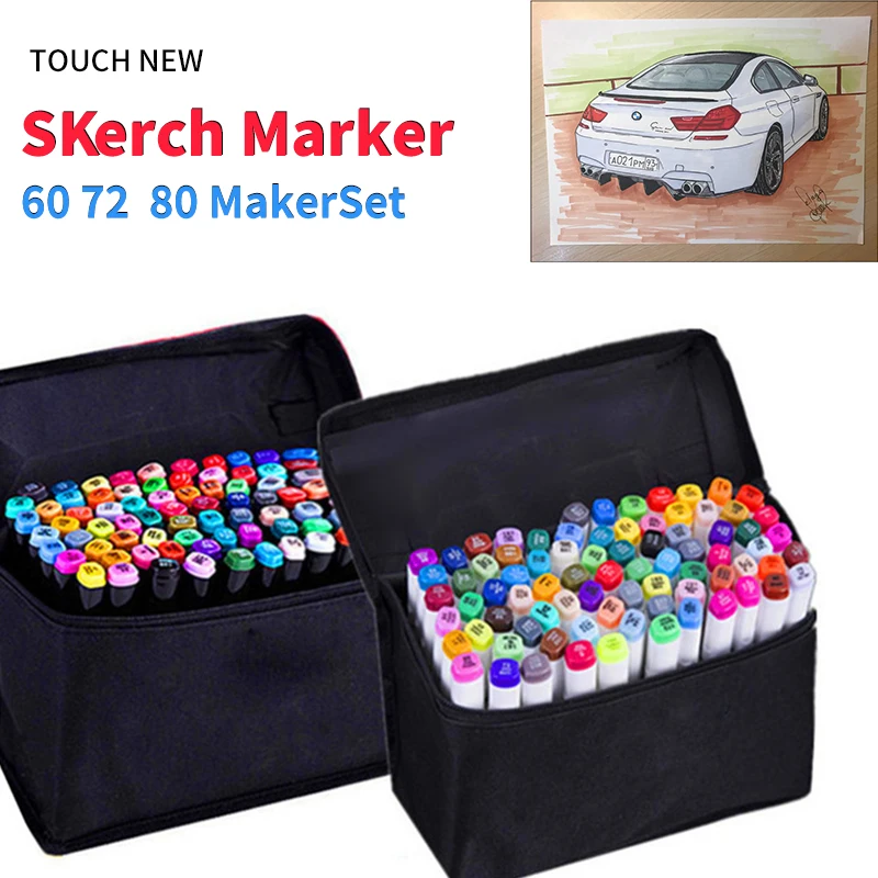 TOUCHNEW 80 Color Fabric Marker Pen Oil Based Paint Pens Set Sketch Art Markers Dual Headed Art Pens Painting Drawing Supplies
TOUCHNEW 80 Color Fabric Marker Pen Oil Based Paint Pens Set Sketch Art Markers Dual Headed Art Pens Painting Drawing Supplies