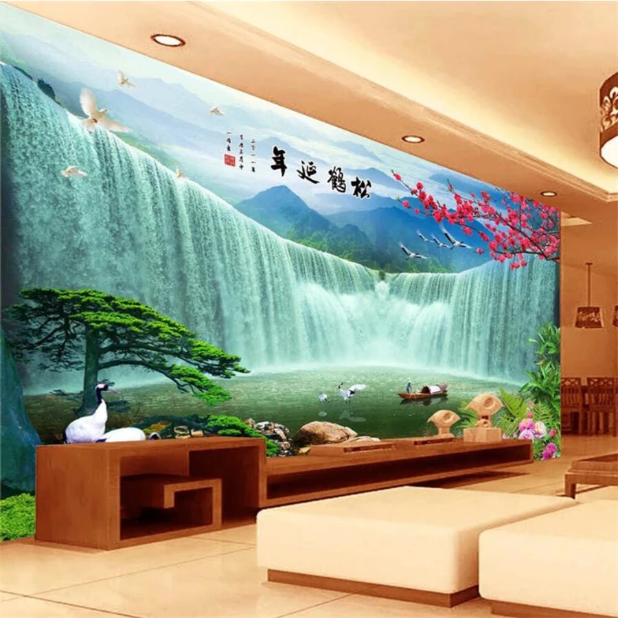 beibehang papel de parede Custom wallpaper 3d mural Chinese style waterfall TV wall painting living room bedroom 3d wallpaper
beibehang papel de parede Custom wallpaper 3d mural Chinese style waterfall TV wall painting living room bedroom 3d wallpaper