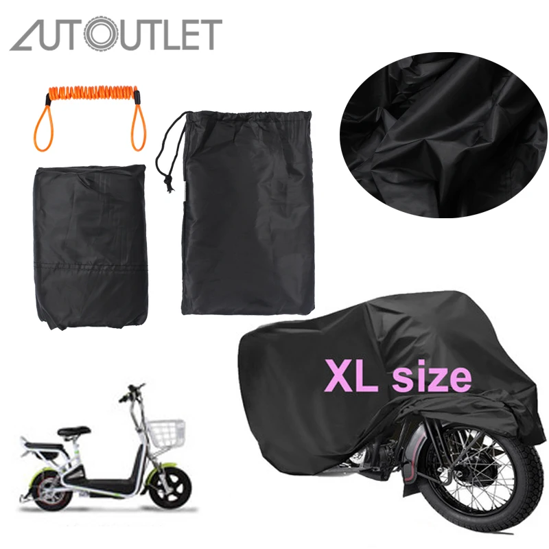 AUTOUTLET Motorcycle Waterproof UV Protective Cover With Disc Lock Reminder Cable Theftproof Rope Lock Protector Rain Dust Cover
AUTOUTLET Motorcycle Waterproof UV Protective Cover With Disc Lock Reminder Cable Theftproof Rope Lock Protector Rain Dust Cover