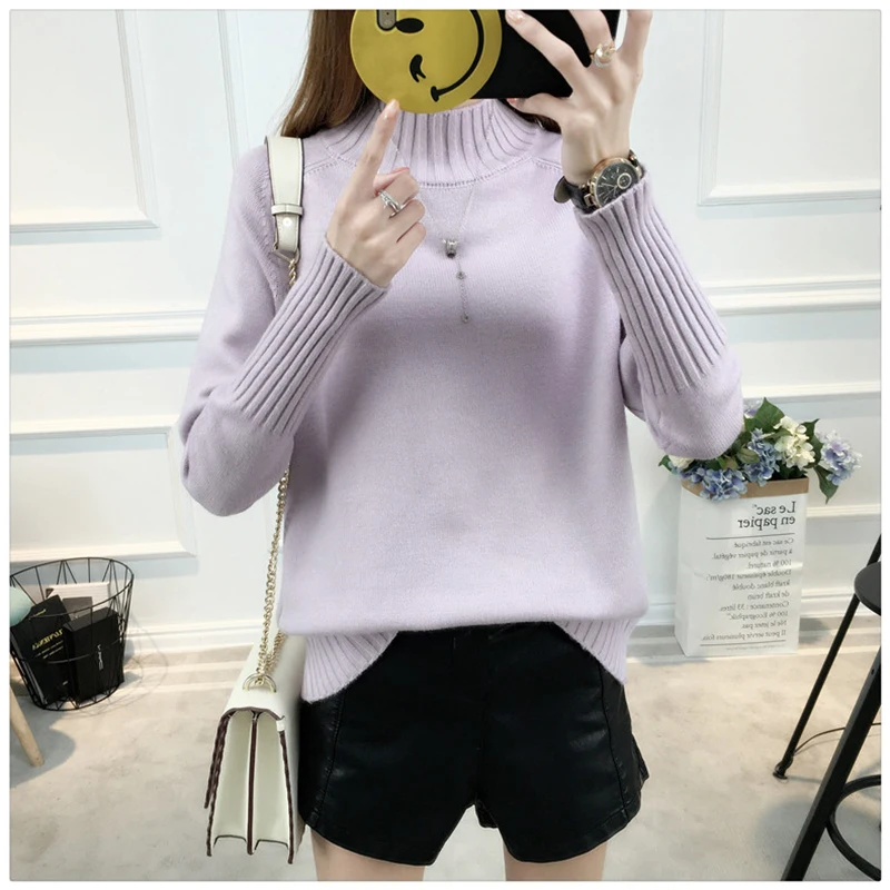 New Loose Short Section Half-Neck Sweater Women Winter Knit Bottoming Shirt Warm Tops Lady Long-Sleeved Versatile Sweater Jacket
New Loose Short Section Half-Neck Sweater Women Winter Knit Bottoming Shirt Warm Tops Lady Long-Sleeved Versatile Sweater Jacket