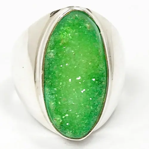Hand make Genuine Agate Druzy Ring, 100% 925 Sterling Silver, Size : 6.75, 10.7g, AR0022
Hand make Genuine Agate Druzy Ring, 100% 925 Sterling Silver, Size : 6.75, 10.7g, AR0022