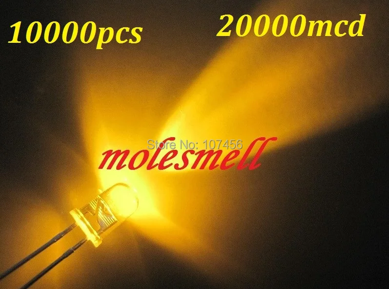 10000pcs 5mm yellow Round High Super Bright Water Clear LED Leds 20,000 MCD 5mm round yellow led
10000pcs 5mm yellow Round High Super Bright Water Clear LED Leds 20,000 MCD 5mm round yellow led