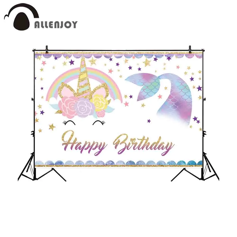 Allenjoy fotografia background unicorn mermaid twinkle stars birthday party celebration scale photography backdrops photo
Allenjoy fotografia background unicorn mermaid twinkle stars birthday party celebration scale photography backdrops photo