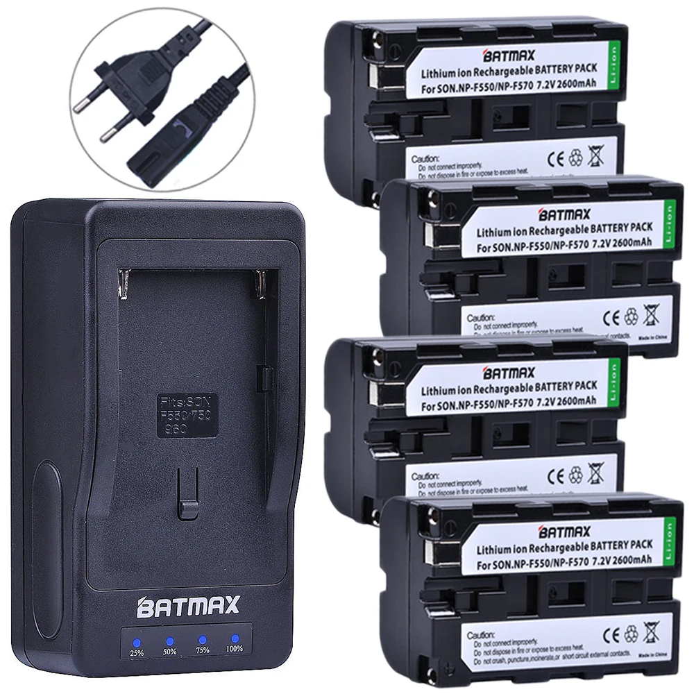 Batmax 4 шт. NP-F550 NP F550 F570 Batteryakku + LED ультра быстрое зарядное устройство для Sony NP-F570 F530 CCD-SC55 CCD-TRV81 DCR-TRV210 MVC-FD81
Batmax 4 шт. NP-F550 NP F550 F570 Batteryakku + LED ультра быстрое зарядное устройство для Sony NP-F570 F530 CCD-SC55 CCD-TRV81 DCR-TRV210 MVC-FD81