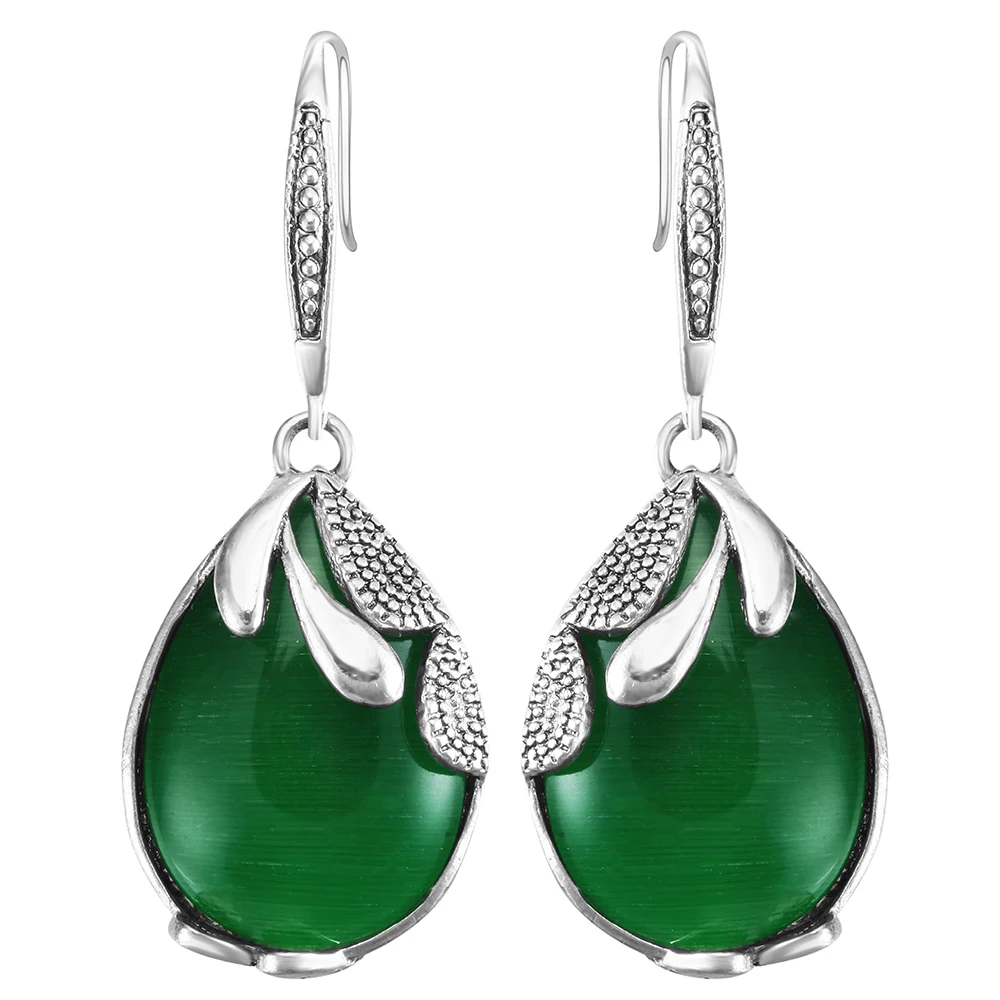 Hand Made Fashion Natural Stone Green Opal Earrings silver color Dangle Drop Earrings For Women 2017 vintage earring
Hand Made Fashion Natural Stone Green Opal Earrings silver color Dangle Drop Earrings For Women 2017 vintage earring