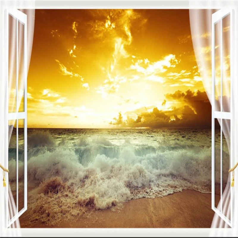 wellyu Sunset, sea scenery, 3D stereoscopic TV background wall, large wall painting, environmental protection wallpaper
wellyu Sunset, sea scenery, 3D stereoscopic TV background wall, large wall painting, environmental protection wallpaper