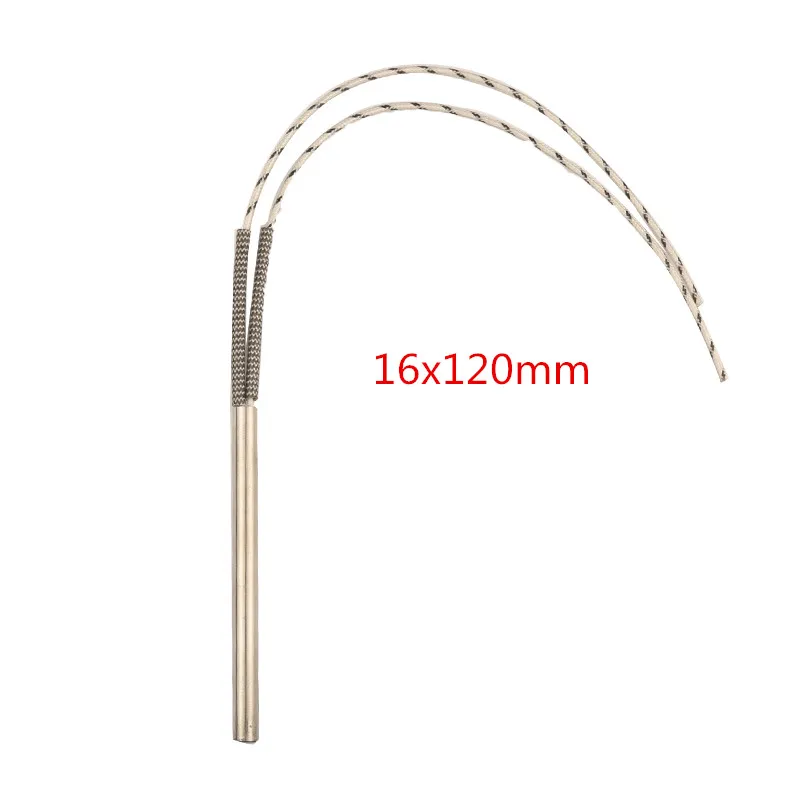 16x120mm /0.63x4.72" Stainless Steel Cartridge Heater ,480W/600W/785W Single Ended Electric Heat Pipe 10 pcs
16x120mm /0.63x4.72" Stainless Steel Cartridge Heater ,480W/600W/785W Single Ended Electric Heat Pipe 10 pcs