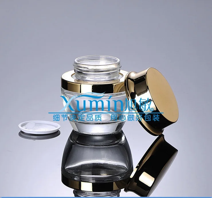 50g clear glass cream jar with shiny gold aluminum lid, 50 gram cosmetic jar,packing for sample/eye cream,50g bottle
50g clear glass cream jar with shiny gold aluminum lid, 50 gram cosmetic jar,packing for sample/eye cream,50g bottle