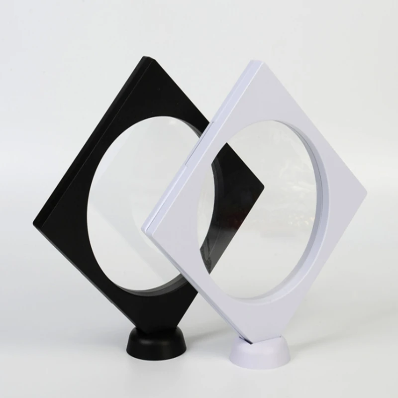 160*160mm PET Membrane box Holder With Inner Circle Floating Display Case Earring Gems Ring Jewelry Suspension Packaging Box
160*160mm PET Membrane box Holder With Inner Circle Floating Display Case Earring Gems Ring Jewelry Suspension Packaging Box
