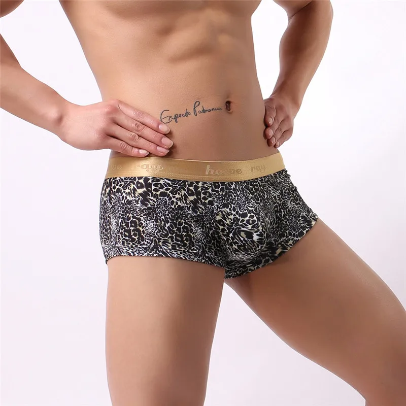 Sexy Boxers Men Silk Leopard Underwear Slip Gay Pouch Seamless Breathable Shorts Trunks Comfortable Homme Sexy Print Men Boxers
Sexy Boxers Men Silk Leopard Underwear Slip Gay Pouch Seamless Breathable Shorts Trunks Comfortable Homme Sexy Print Men Boxers