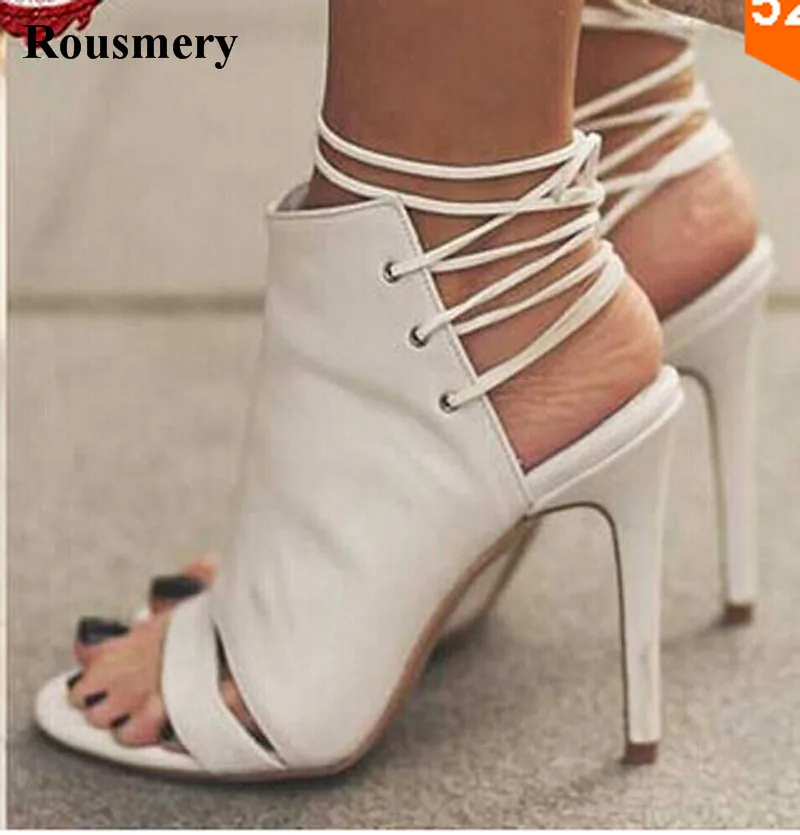 Hot Selling Women Fashion Open Toe White Suede Leather Gladiator Sandals Lace-up Cut-out High Heel Sandals Free Shipping
Hot Selling Women Fashion Open Toe White Suede Leather Gladiator Sandals Lace-up Cut-out High Heel Sandals Free Shipping