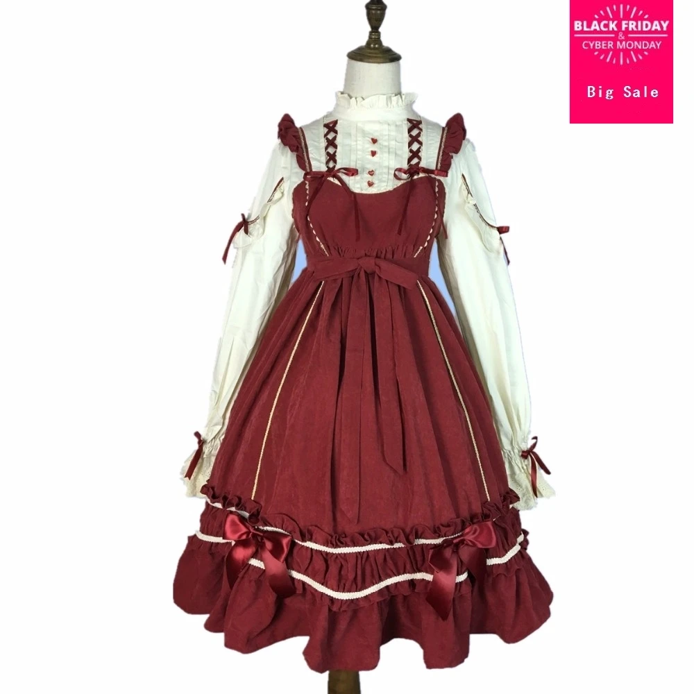 2020 new fashion soft sister lolita dress female high waist fake two pieces long sleeve ruffles retro dress wj1965 with bow
2020 new fashion soft sister lolita dress female high waist fake two pieces long sleeve ruffles retro dress wj1965 with bow