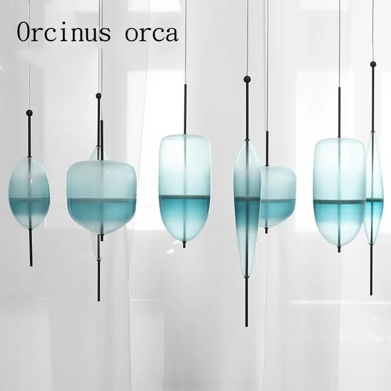 Nordic modern art pendant lamp Light green gradient glass chandelier bar lamp Postmodern creative personality
Nordic modern art pendant lamp Light green gradient glass chandelier bar lamp Postmodern creative personality