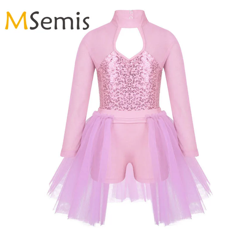 Kids Girls Ballet Leotard Dress Tutu Dress for Lyrical Contemporary Dance Tulle Shiny Sequins Cutout Back Dance Costume Jumpsuit
Kids Girls Ballet Leotard Dress Tutu Dress for Lyrical Contemporary Dance Tulle Shiny Sequins Cutout Back Dance Costume Jumpsuit