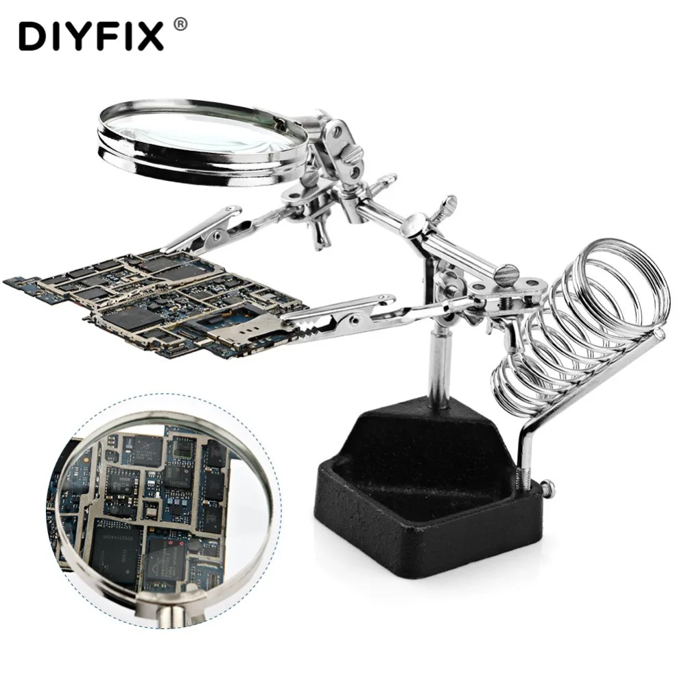 2X Welding Magnifying Glass Magnifier Soldering Stand Auxiliary Clip Desktop Magnifier Third Hand Soldering Repair Tools Set
2X Welding Magnifying Glass Magnifier Soldering Stand Auxiliary Clip Desktop Magnifier Third Hand Soldering Repair Tools Set