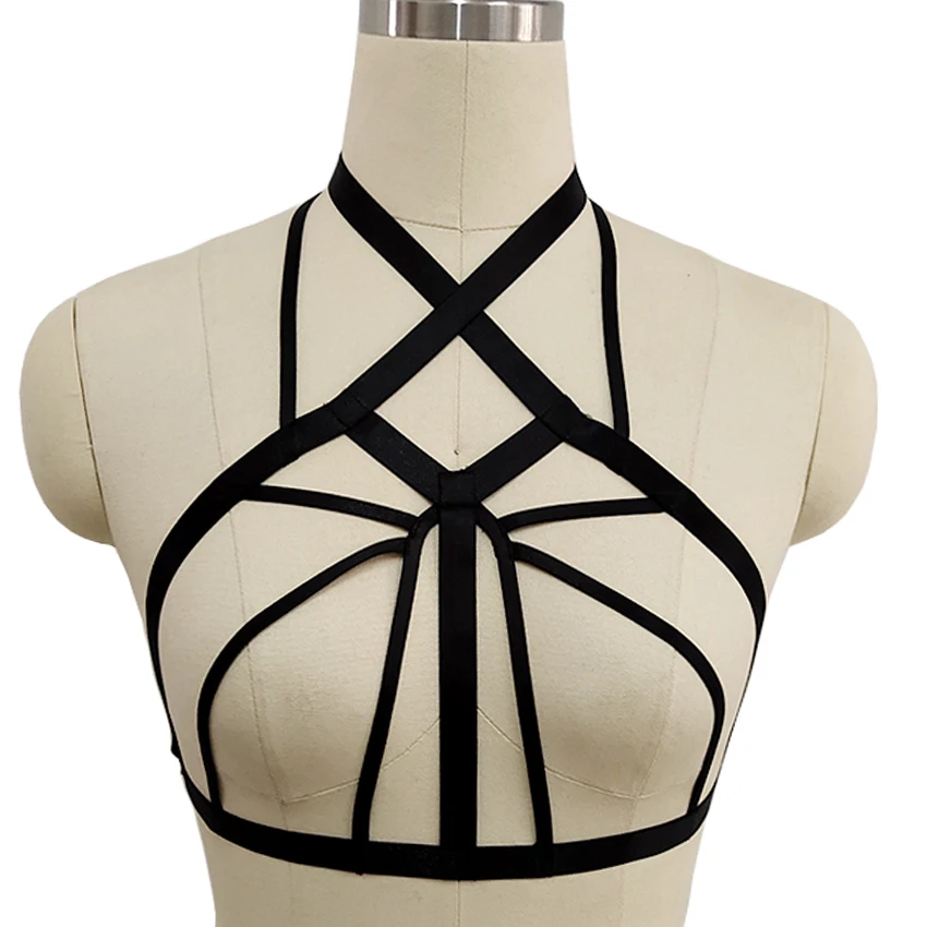 Body Harness Bra Goth Black Sexy Lingerie Pastel Goth Elastic Adjustable Festival Rave Clothes Harness Belt Cage Bra
Body Harness Bra Goth Black Sexy Lingerie Pastel Goth Elastic Adjustable Festival Rave Clothes Harness Belt Cage Bra