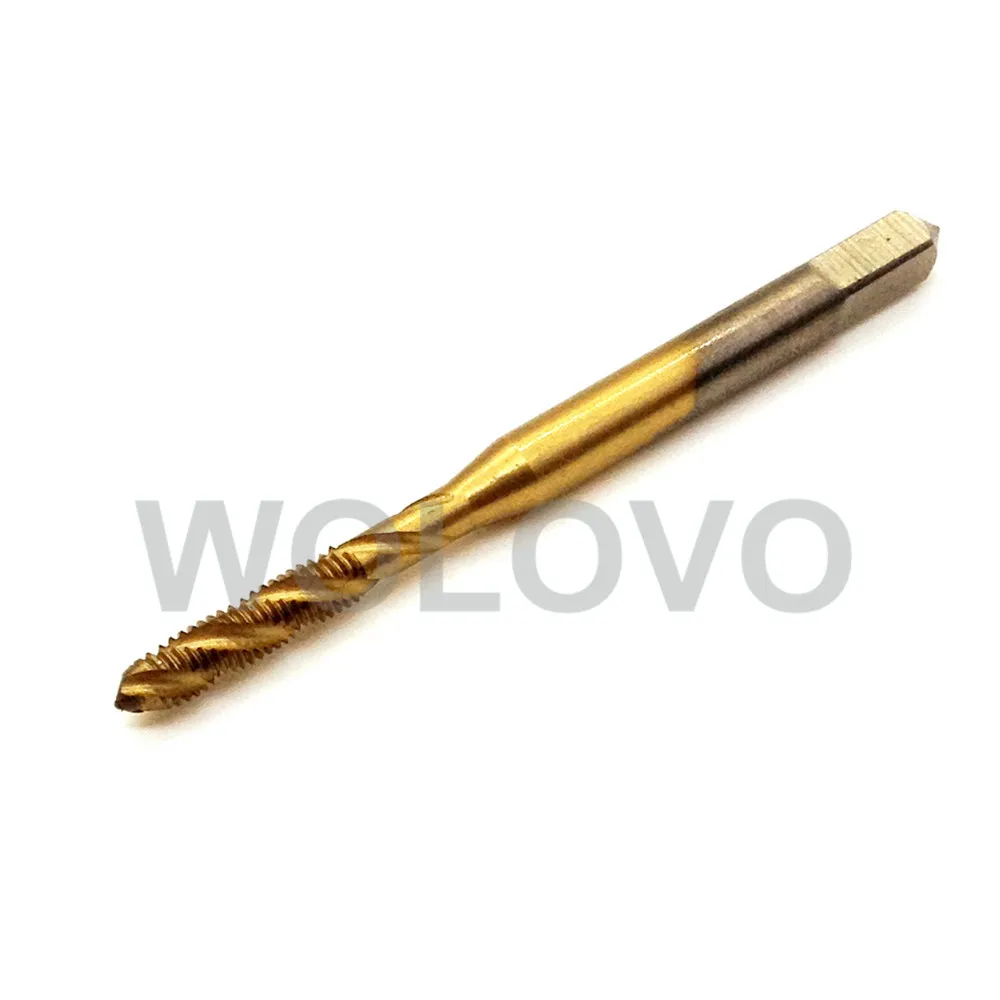 HSS Machine M3 3MM*0.5MM Spiral Screw Thread Metric Plug Tap Drill Ti Coated
HSS Machine M3 3MM*0.5MM Spiral Screw Thread Metric Plug Tap Drill Ti Coated