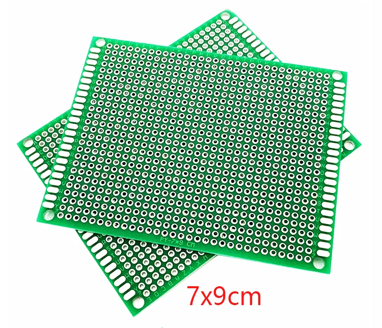 20pcs 7x9cm Double-Sided PCB Universal Circuit Experiment Board FR-4 Fiberglass Plate DIY Prototype Matrix Green Oil Spray Tin
20pcs 7x9cm Double-Sided PCB Universal Circuit Experiment Board FR-4 Fiberglass Plate DIY Prototype Matrix Green Oil Spray Tin