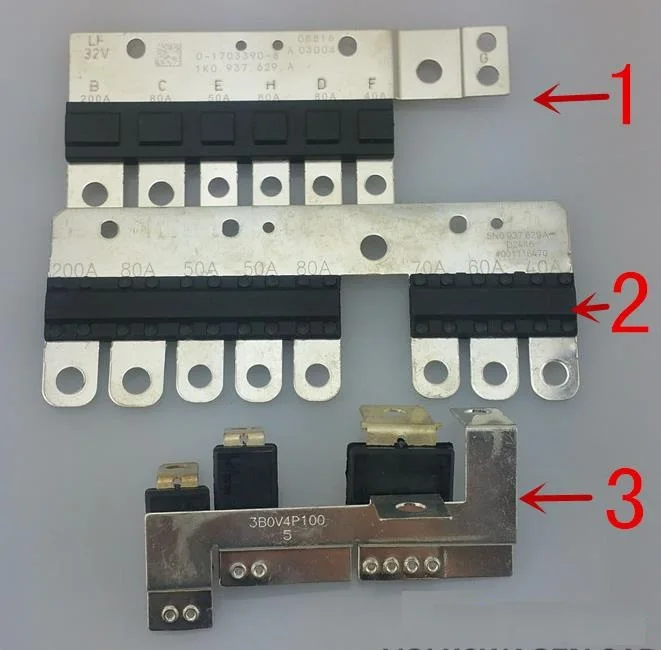 Automobile central fuse box circuit board multi-way fuse gasket 1K0 937 629 A 5N0 937 629A 3B0V4P100 Battery fuse gasket
Automobile central fuse box circuit board multi-way fuse gasket 1K0 937 629 A 5N0 937 629A 3B0V4P100 Battery fuse gasket