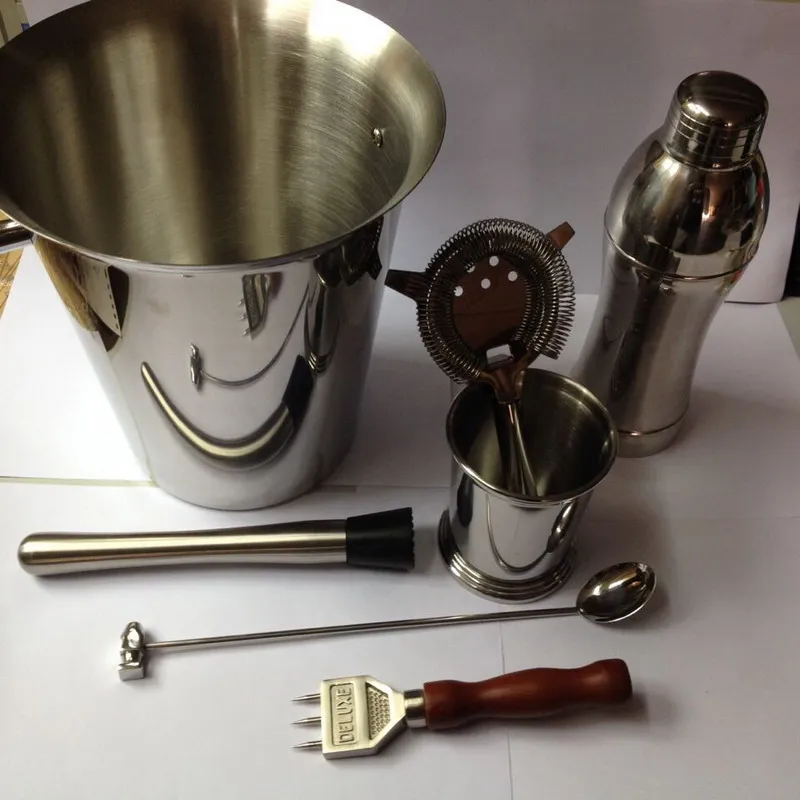 304 stainless steel gray Bar tools bartender sets cocktail shaker set
304 stainless steel gray Bar tools bartender sets cocktail shaker set