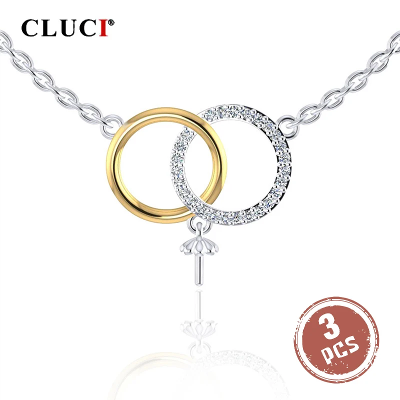 CLUCI 3pcs 925 Sterling Silver Zircon Pendant Necklace Silver 925 Double Heart Design Pearl Pendant Necklace Jewelry SN045SB
CLUCI 3pcs 925 Sterling Silver Zircon Pendant Necklace Silver 925 Double Heart Design Pearl Pendant Necklace Jewelry SN045SB