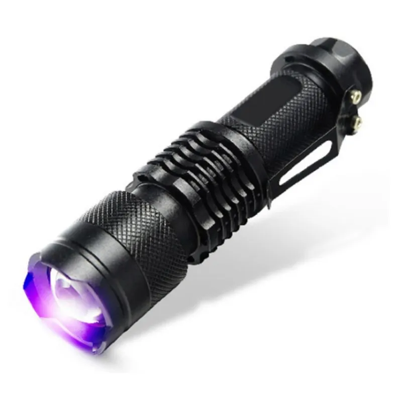 LED UV Flashlight Zoomable Torch Ultra Violet Light Blacklight UV Lamp For Marker Checker Detection Battery Powered
LED UV Flashlight Zoomable Torch Ultra Violet Light Blacklight UV Lamp For Marker Checker Detection Battery Powered