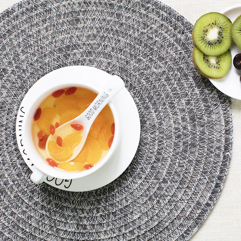 Round Placemat Dining Tableware Pad PVC Home Table Mat Placemats Pads Bowl Coaster Kitchen Accessories Decoration
Round Placemat Dining Tableware Pad PVC Home Table Mat Placemats Pads Bowl Coaster Kitchen Accessories Decoration