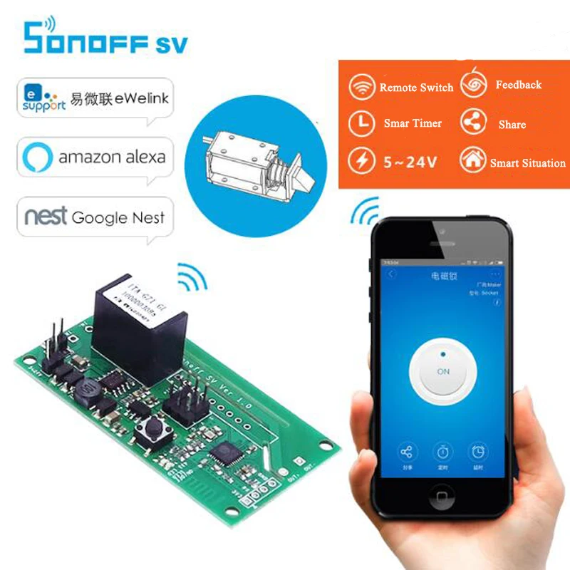 Беспроводной смарт-переключатель Itead Sonoff SV с Wi-Fi, безопасное напряжение 5-24 В постоянного тока, освещенность, поддержка вторичного развития
Беспроводной смарт-переключатель Itead Sonoff SV с Wi-Fi, безопасное напряжение 5-24 В постоянного тока, освещенность, поддержка вторичного развития