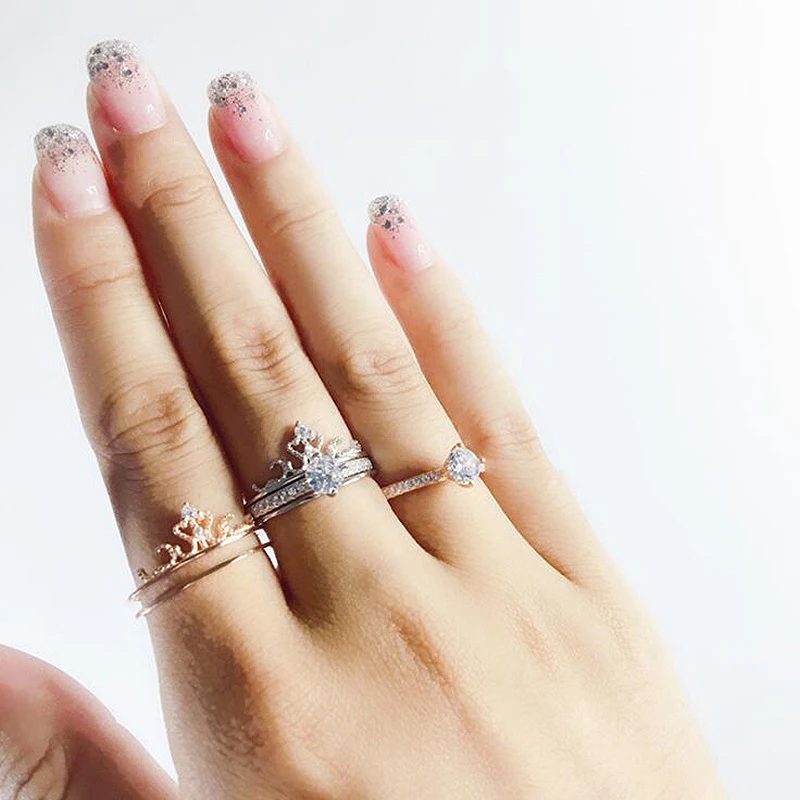 2pcs/set Crown Shape Cubic Zircon Genuine 925 Sterling Silver Stackable Rings for Women Engagement Wedding Fine Jewelry YRI043
2pcs/set Crown Shape Cubic Zircon Genuine 925 Sterling Silver Stackable Rings for Women Engagement Wedding Fine Jewelry YRI043