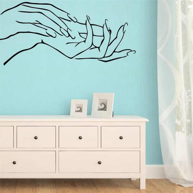 1PCS Woman Girl Hand Finger Sticker Spa Manicure Shop Wall Sticker Art For Living Room Bedroom DIY Home Decor 26*57CM
1PCS Woman Girl Hand Finger Sticker Spa Manicure Shop Wall Sticker Art For Living Room Bedroom DIY Home Decor 26*57CM