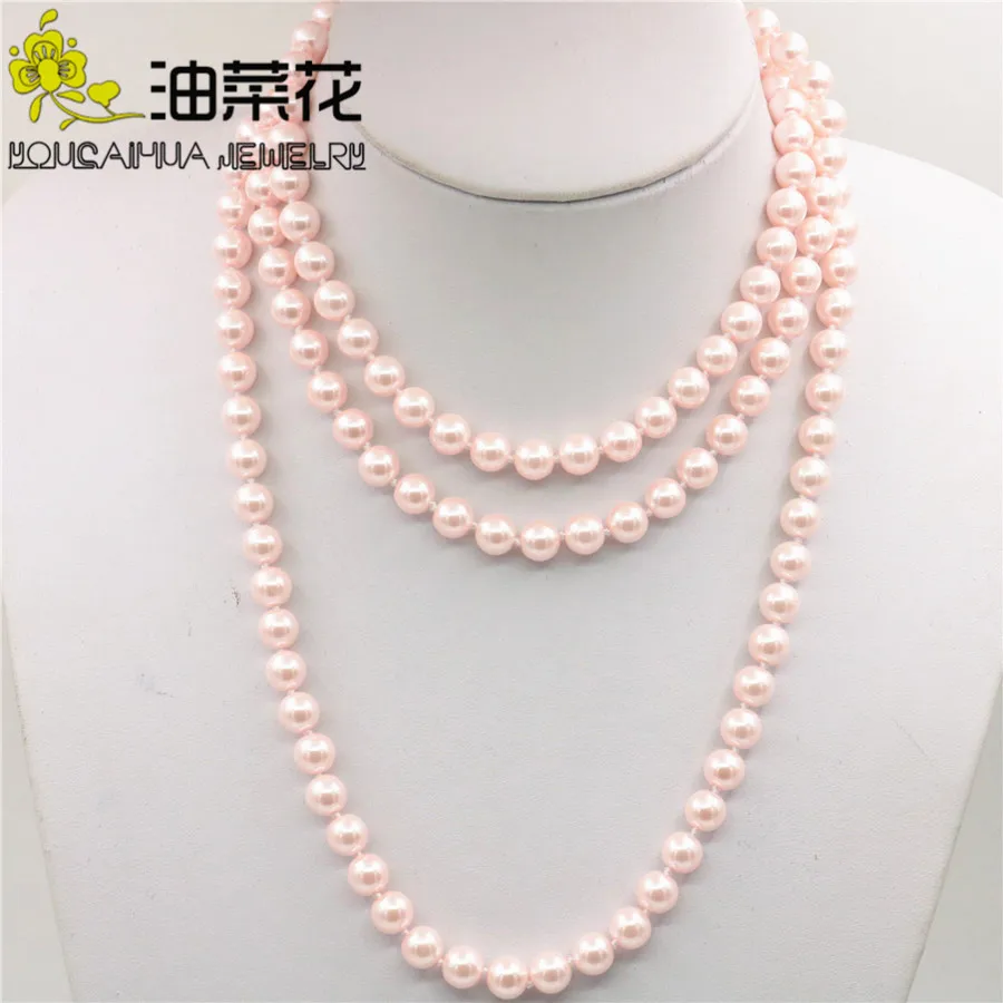 Trendy New Accessory Crafts Parts 8mm Pink Ocean Shell Pearls Necklace 50''Wholesale Girls Women Gifts Ornament Jewelry Making
Trendy New Accessory Crafts Parts 8mm Pink Ocean Shell Pearls Necklace 50''Wholesale Girls Women Gifts Ornament Jewelry Making