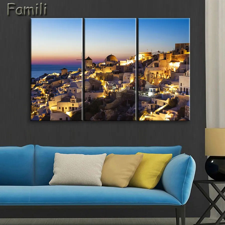 3 Pieces Wall Art Painting Santorini At Night Prints On Canvas The Picture City Pictures Oil For Home Modern Decoration Print
3 Pieces Wall Art Painting Santorini At Night Prints On Canvas The Picture City Pictures Oil For Home Modern Decoration Print