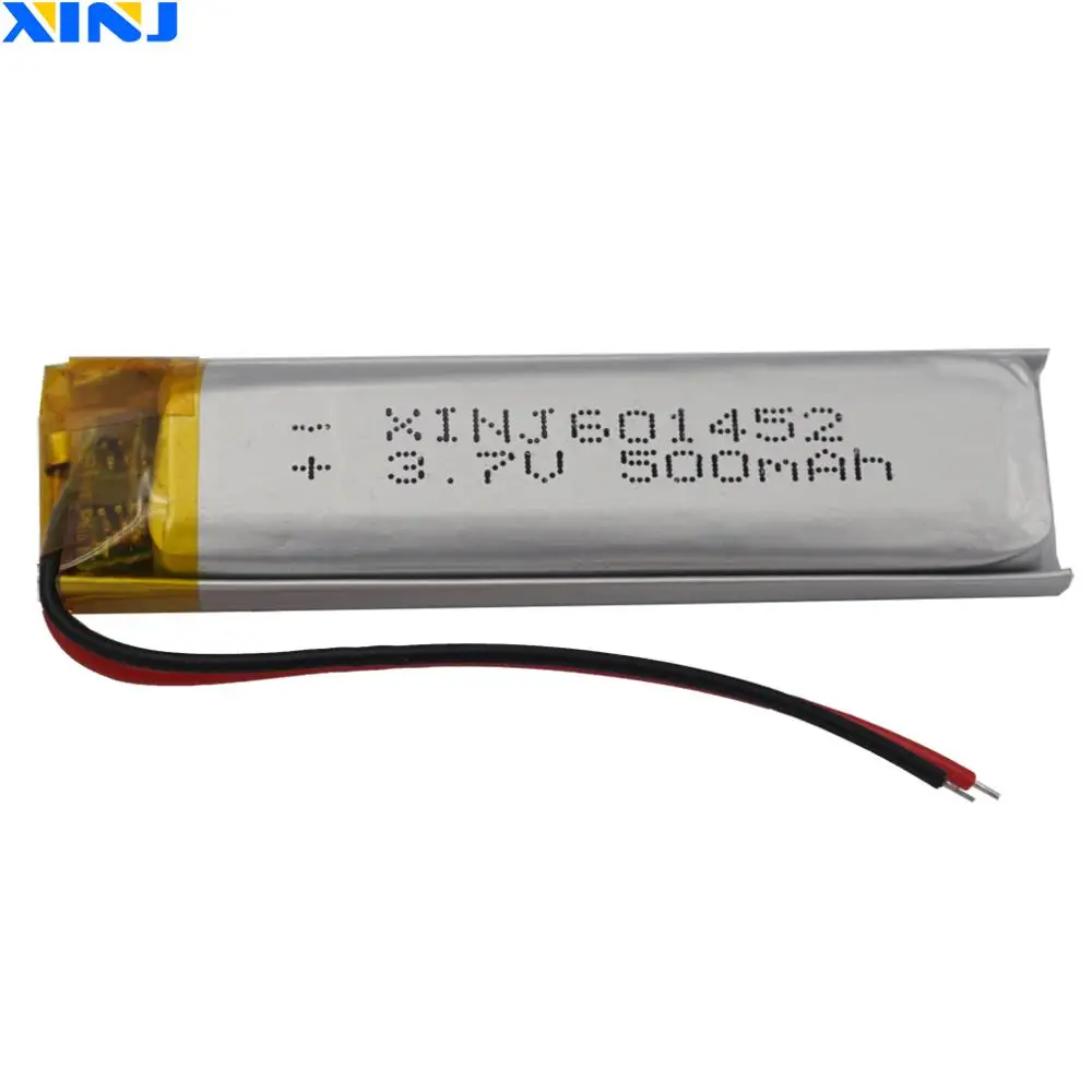 3.7V 500 mAh 1.85Wh 601452 Li-Polymer Li Lithium Lipo Battery For GPS Driving Recorder Camera LED Lighting MP3 MP4 Game Player
3.7V 500 mAh 1.85Wh 601452 Li-Polymer Li Lithium Lipo Battery For GPS Driving Recorder Camera LED Lighting MP3 MP4 Game Player