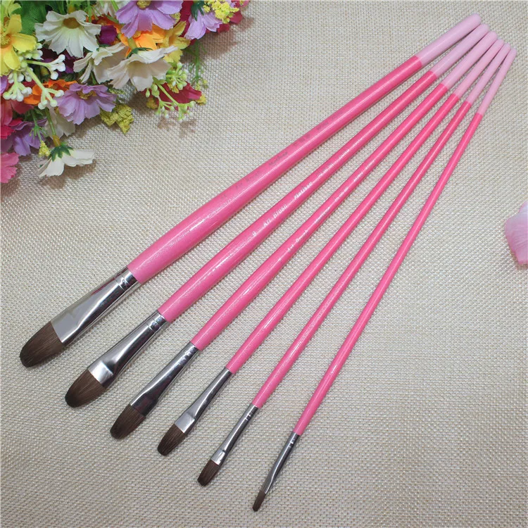6pcs/Set,High Quality weasel hair chalk gouache Watercolor acrylic paint brush pen wooden rod pink Painting Materials brush Art
6pcs/Set,High Quality weasel hair chalk gouache Watercolor acrylic paint brush pen wooden rod pink Painting Materials brush Art