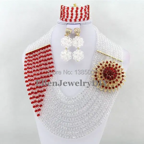 High Quality 10 Rows White Nigerian Wedding African Beads Jewelry Set Crystal Necklace Bracelet Earrings Sets WS4315
High Quality 10 Rows White Nigerian Wedding African Beads Jewelry Set Crystal Necklace Bracelet Earrings Sets WS4315