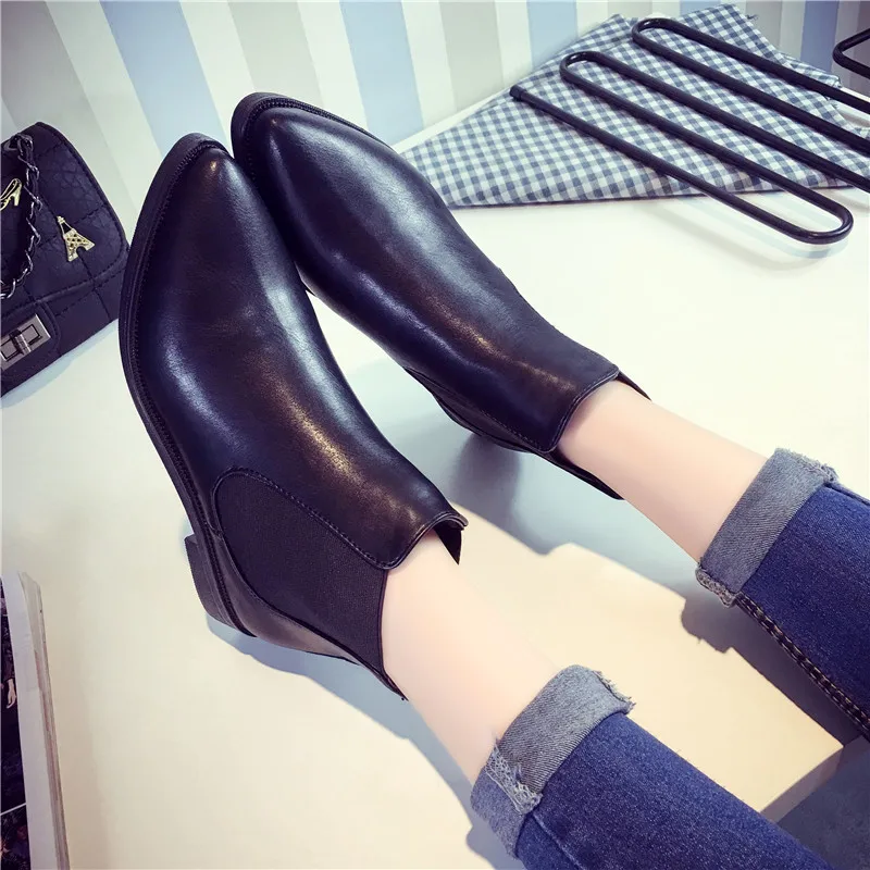 COOTELILI Women Ankle Boots Flat Heels Casual Shoes Woman Leather Boots For Girls Black pointed toe Chelsea Boots
COOTELILI Women Ankle Boots Flat Heels Casual Shoes Woman Leather Boots For Girls Black pointed toe Chelsea Boots