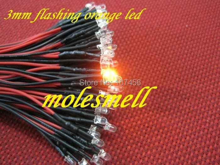 Free shipping 100pcs 3mm Flashing Orange LED Lamp Light Set Pre-Wired 3mm 12V DC Wired blinking orange led
Free shipping 100pcs 3mm Flashing Orange LED Lamp Light Set Pre-Wired 3mm 12V DC Wired blinking orange led