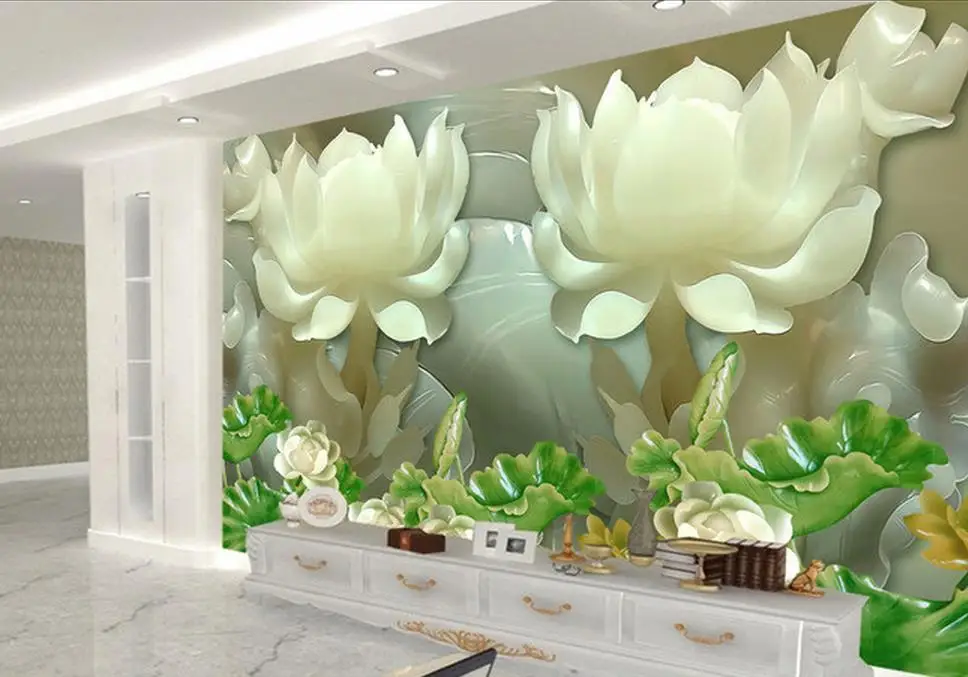 fantasy wallpaper 3d Lotus jade carving TV backdrop wallpapers for living room Home Decoration
fantasy wallpaper 3d Lotus jade carving TV backdrop wallpapers for living room Home Decoration