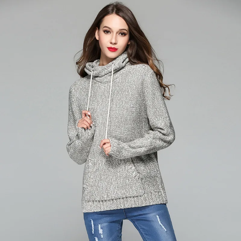Women's Loose Knitted Sweater Lady Pullover Hooded Coat Female Knit Long Sleeve Cashmere Loose Sleeves Sweaters Knit Wear B-9268
Women's Loose Knitted Sweater Lady Pullover Hooded Coat Female Knit Long Sleeve Cashmere Loose Sleeves Sweaters Knit Wear B-9268